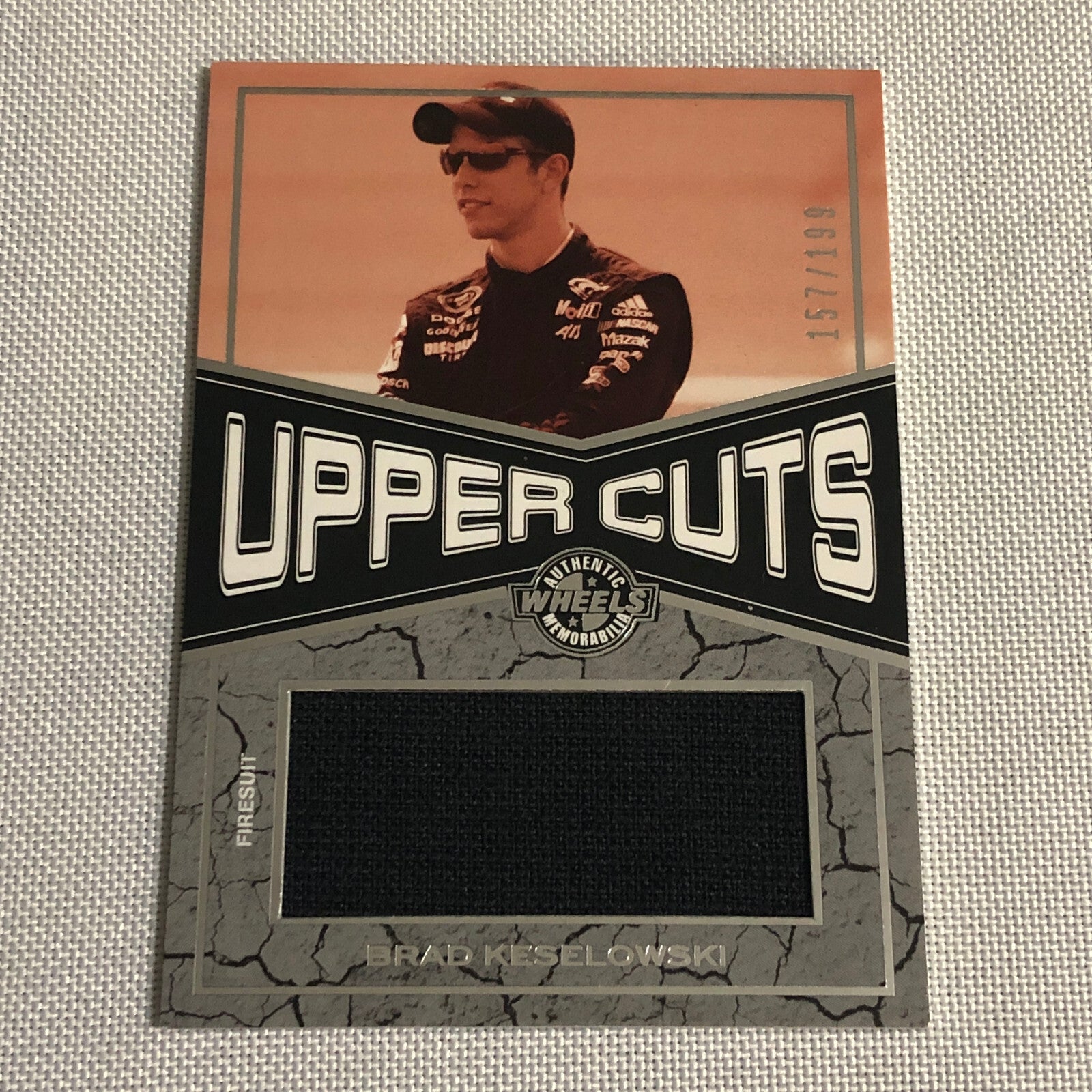 2010 Wheels Uppercuts Brad Keselowski Race Used Firesuit Relic Card /199 NASCAR