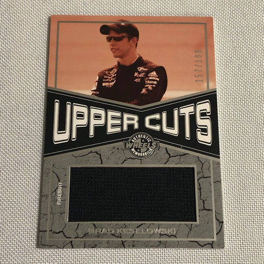 2010 Wheels Uppercuts Brad Keselowski Race Used Firesuit Relic Card /199 NASCAR