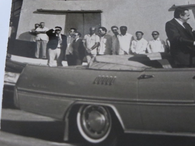 1986 Photograph of Fidel Castro in Car with Raul Alfonsin Cuba Argentina Photo