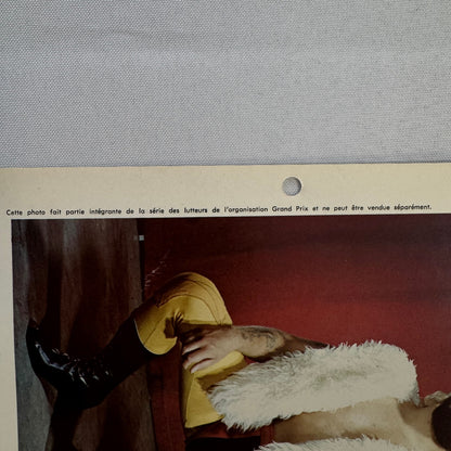 Vintage Wrestling Print Insert Nick Carte Sweet Williams Quebec French 1973