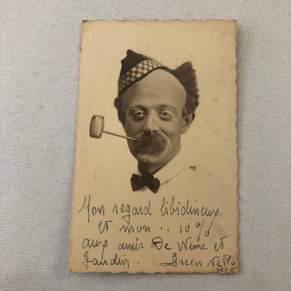Circus Clown Real Photo Postcard RPPC 1925 French Performer Post Card