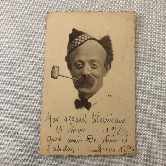 Circus Clown Real Photo Postcard RPPC 1925 French Performer Post Card