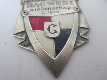 1970 Regionale Automobielsport West Ridderschap European Car Club Rally Badge
