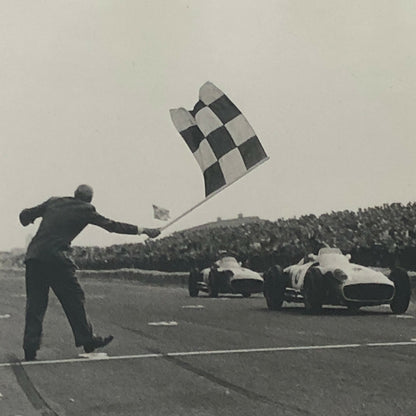 Vintage Juan Manuel Fangio and Stirling Moss Zandvoort Racing Photo Photograph 