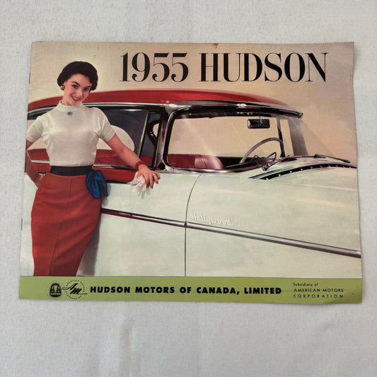 1955 Hudson Hornet and Wasp Car Sales Brochure Catalog Vintage Advertising