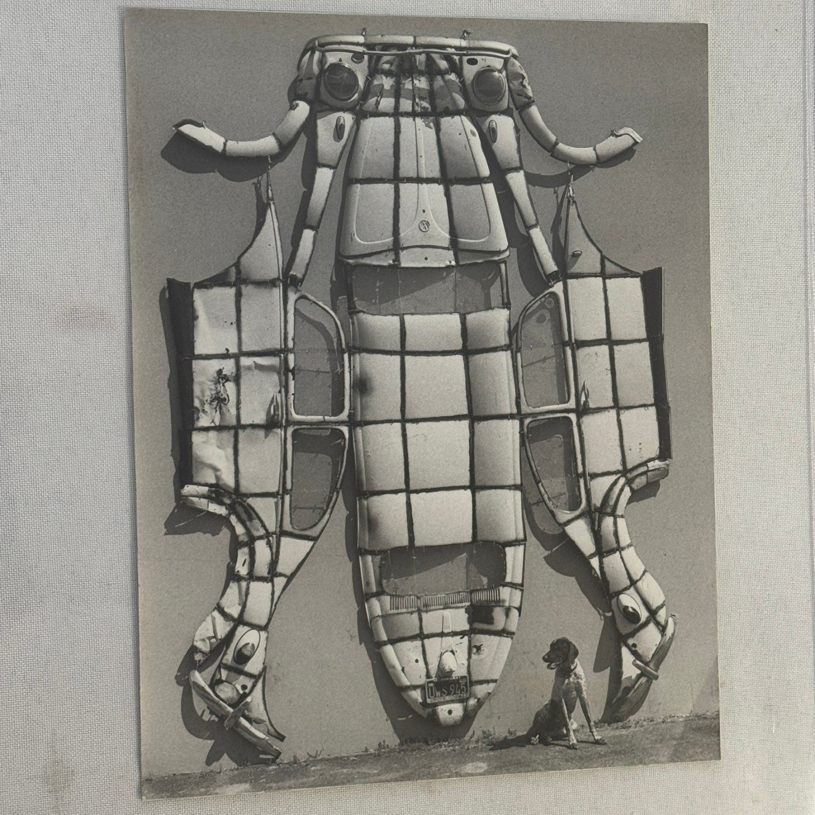 Vintage Volkswagen Beetle Art Sculpture Pelt Dustin Shuler Artist 1983 Photo