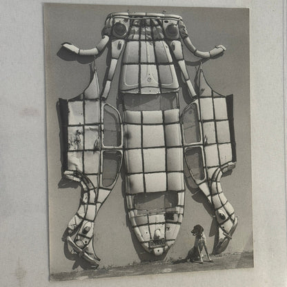 Vintage Volkswagen Beetle Art Sculpture Pelt Dustin Shuler Artist 1983 Photo