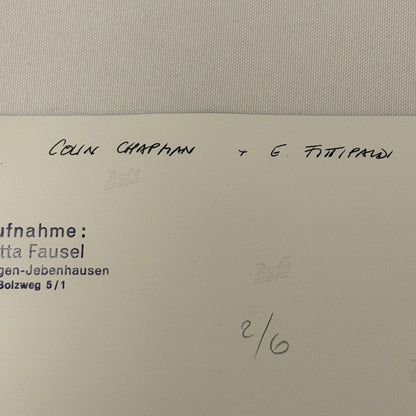 Vintage Racing Photo 1971 Austrian Grand Prix Emerson Fittipaldi Colin Chapman