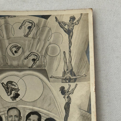 Vintage Circus Acrobat Balancing Act Photo Photograph Fiochi Sisters Paolo