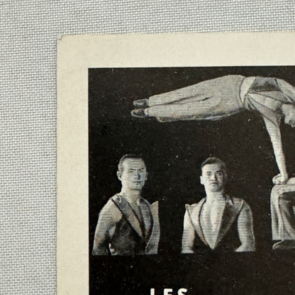 Vintage Circus Acrobat Balancing Act Postcard Post Card Les Gabrillos