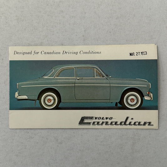 Volvo Canadian Series Car Sales Brochure Catalog Vintage Advertising