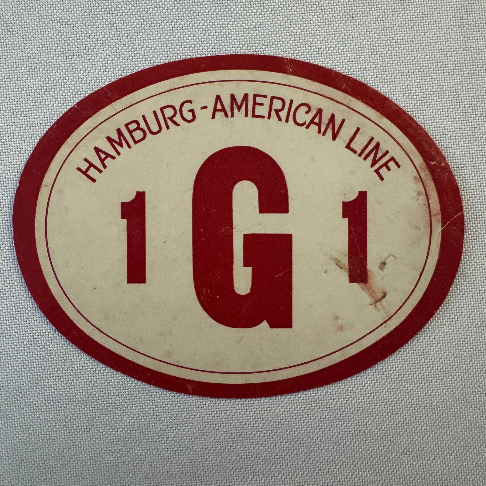 Vintage Hamburg American Line Ship Luggage Label