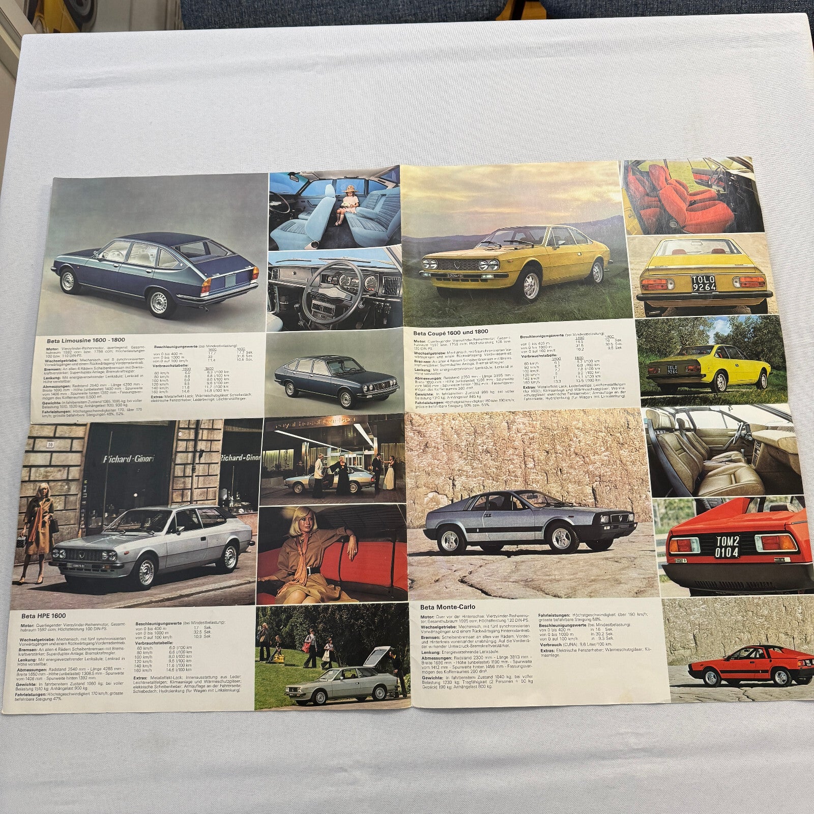 Vintage Lancia Car Sales Brochure Catalog Stratos Beta Spider Fulvia Coupe +