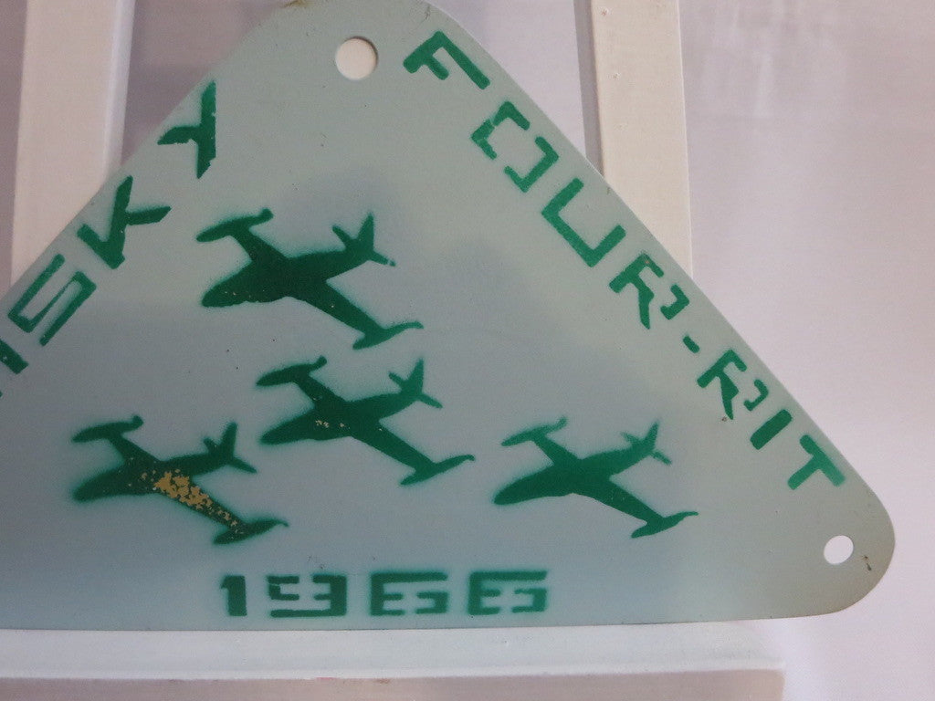 Vintage 1966 Whisky Four - Rit Rally Car Club Rally Plate Plaque Sign 