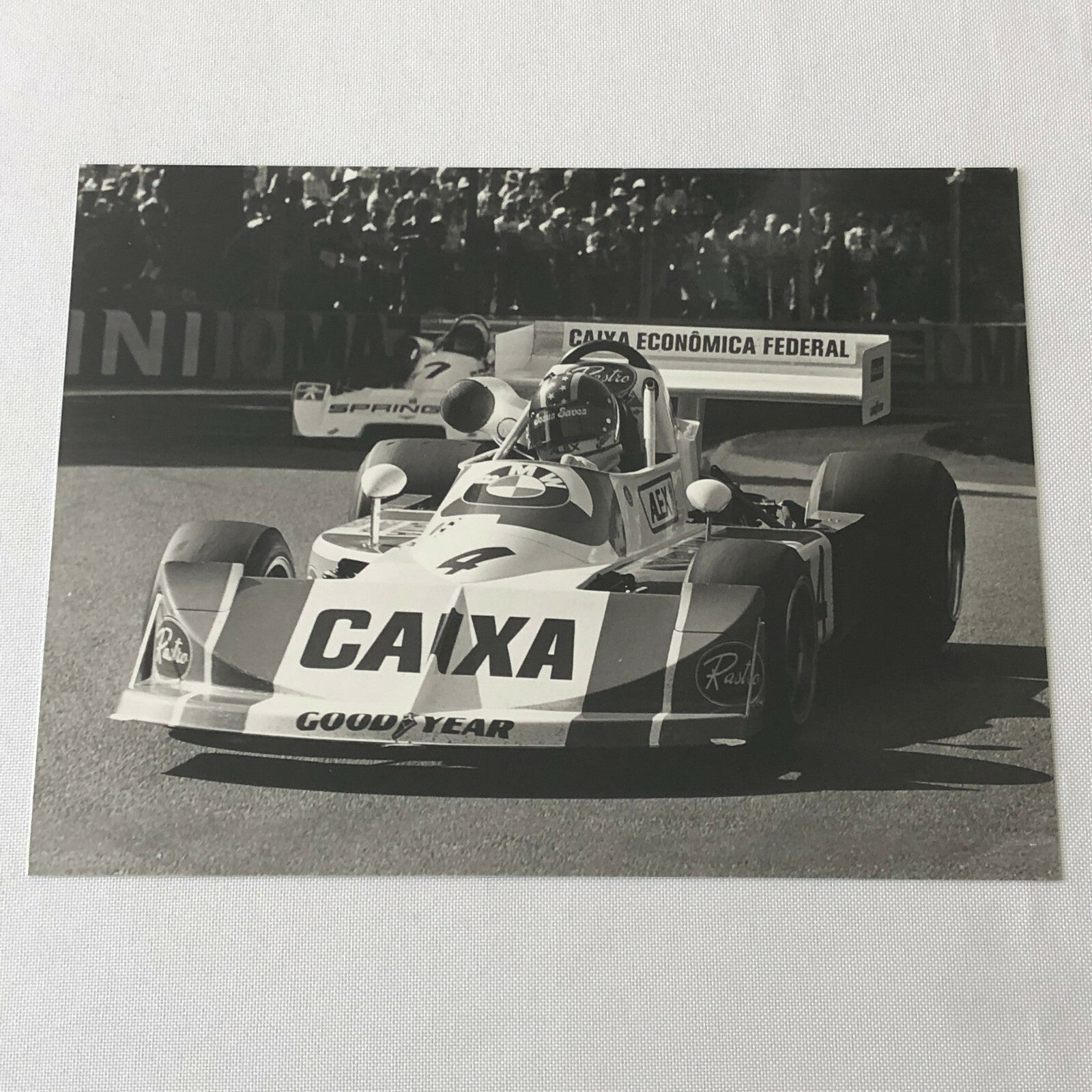 Vintage 1976 Formula 2 F2 Pau Grand Prix Racing Photo Photograph Alex Ribeiro