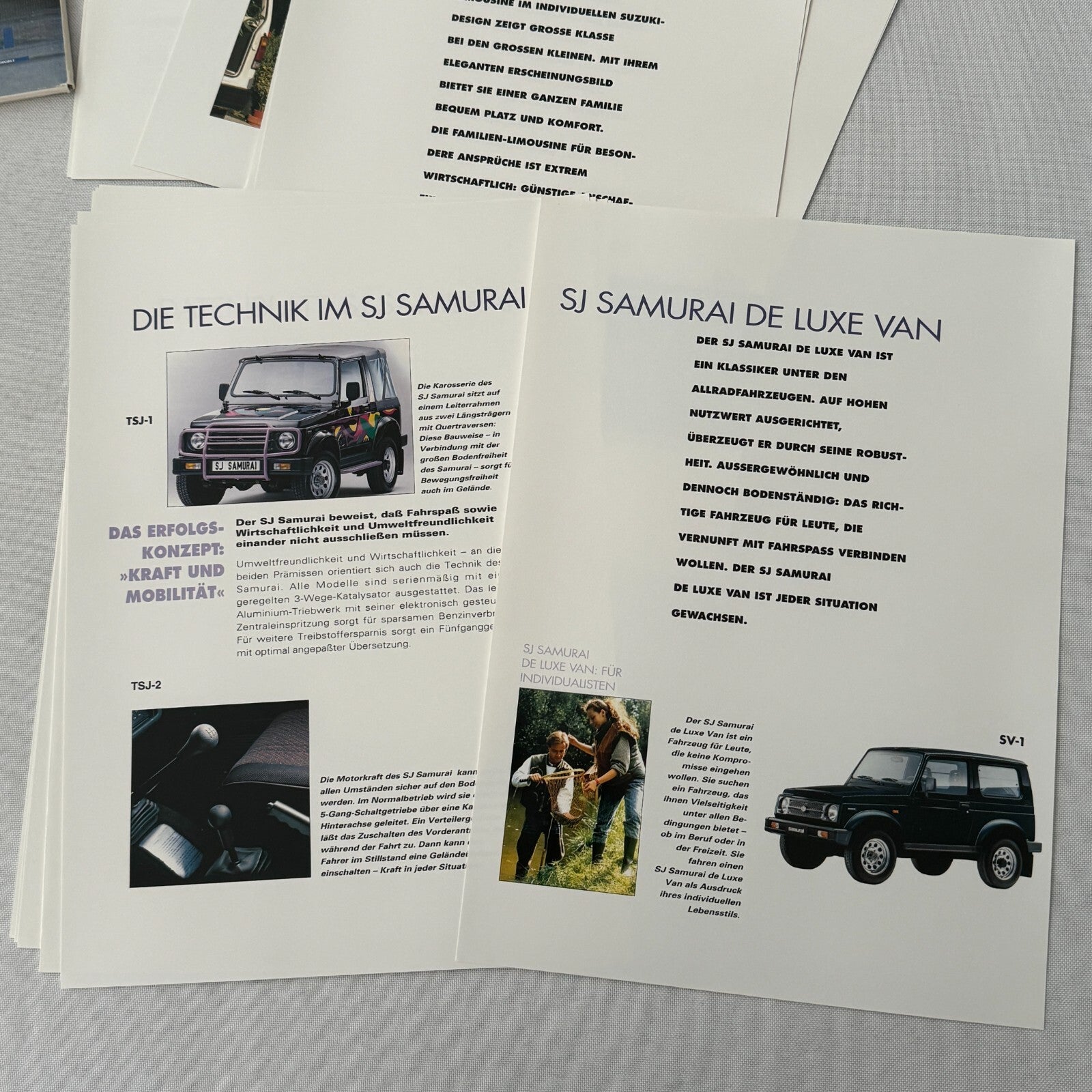 1993 Suzuki Press Kit Brochure German Suzuki Swift Samurai Vitara Super Carry