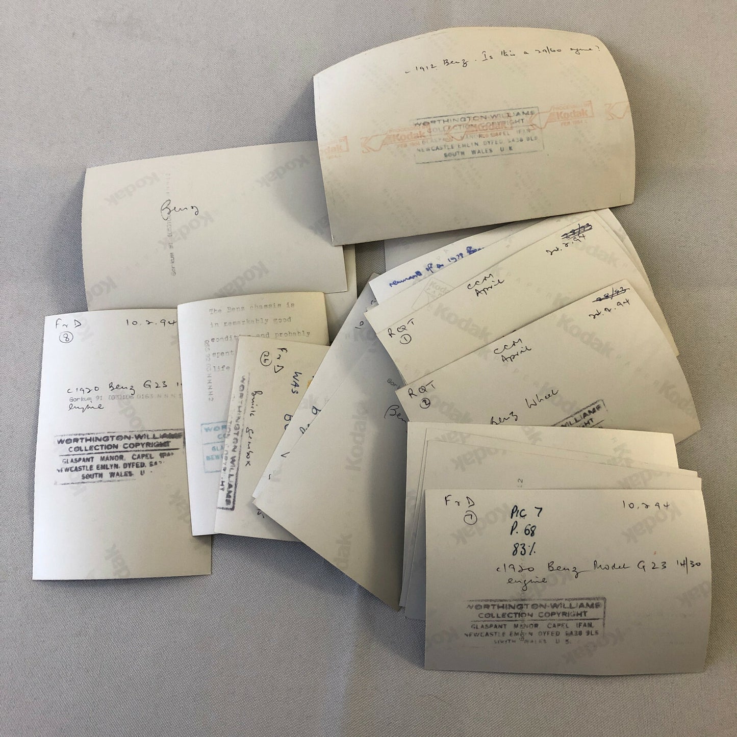 Early Mercedes Benz Car Barn Find Junk Yard Car Part Photo Photograph Lot of 23 