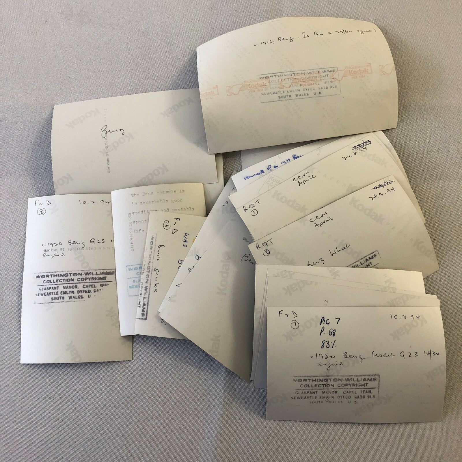 Early Mercedes Benz Car Barn Find Junk Yard Car Part Photo Photograph Lot of 23 