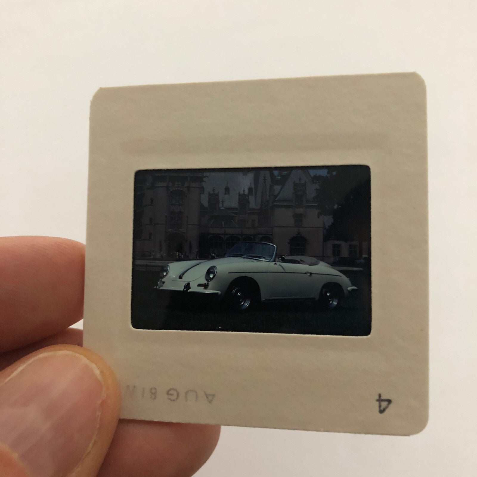 Porsche 356 Cabriolet Convertible 35mm Photo Slide Vintage 1981