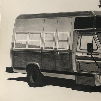 Vintage Ford Bus Concept Photo Photograph Print Design Rendering