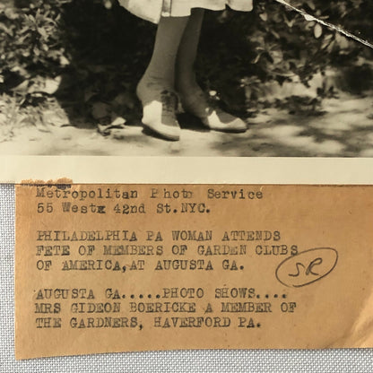 Press Photo Photograph Philadelphia Woman Attends Augusta Georgia Party 1920s