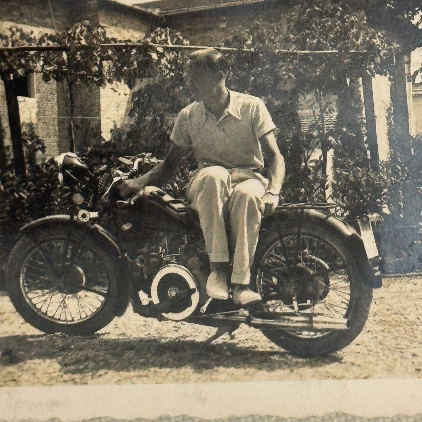 Vintage Motorcycle Bike Photo Photograph Print