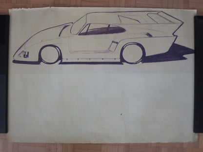 Porsche 935 Kremer Racing Design Sketch Drawing Art LOT OF 5 -  NOTTRODT Vintage