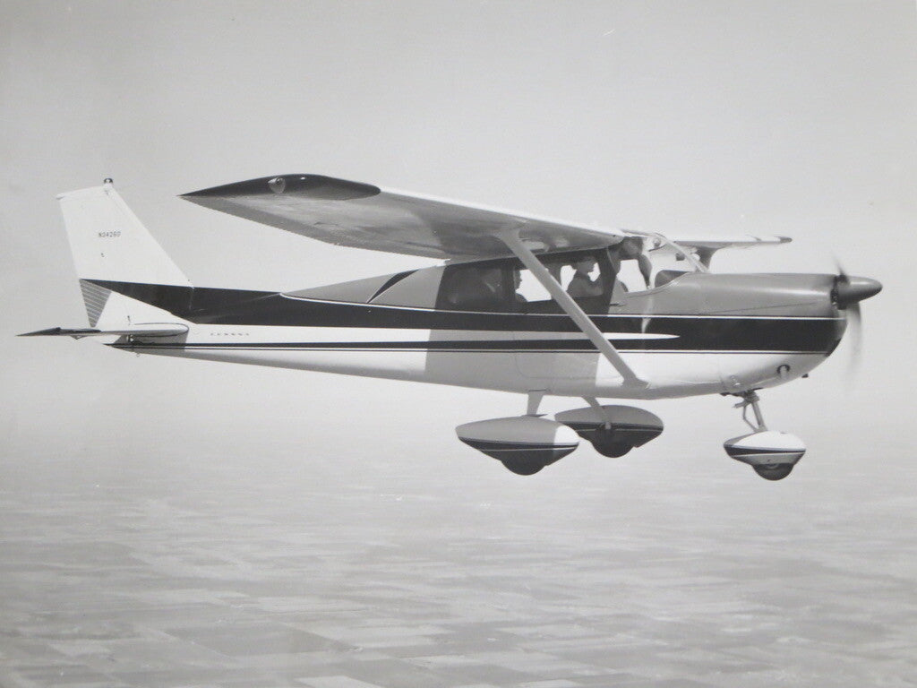 Vintage Small Airplane Photo Photograph Image Cessna 172