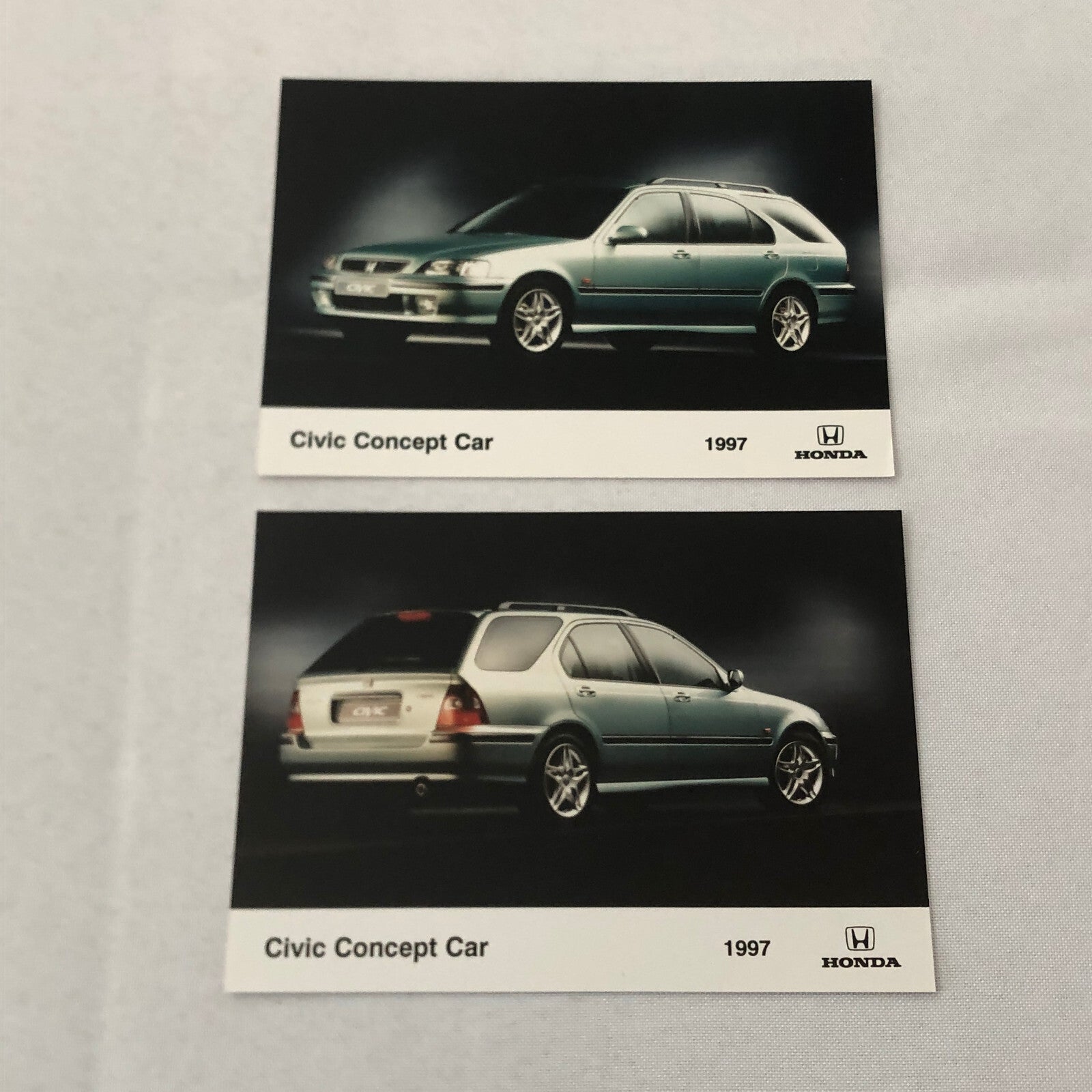 Honda Civic Station Wagon Concept Car Factory Press Photo Photograph Lot 2x 1997