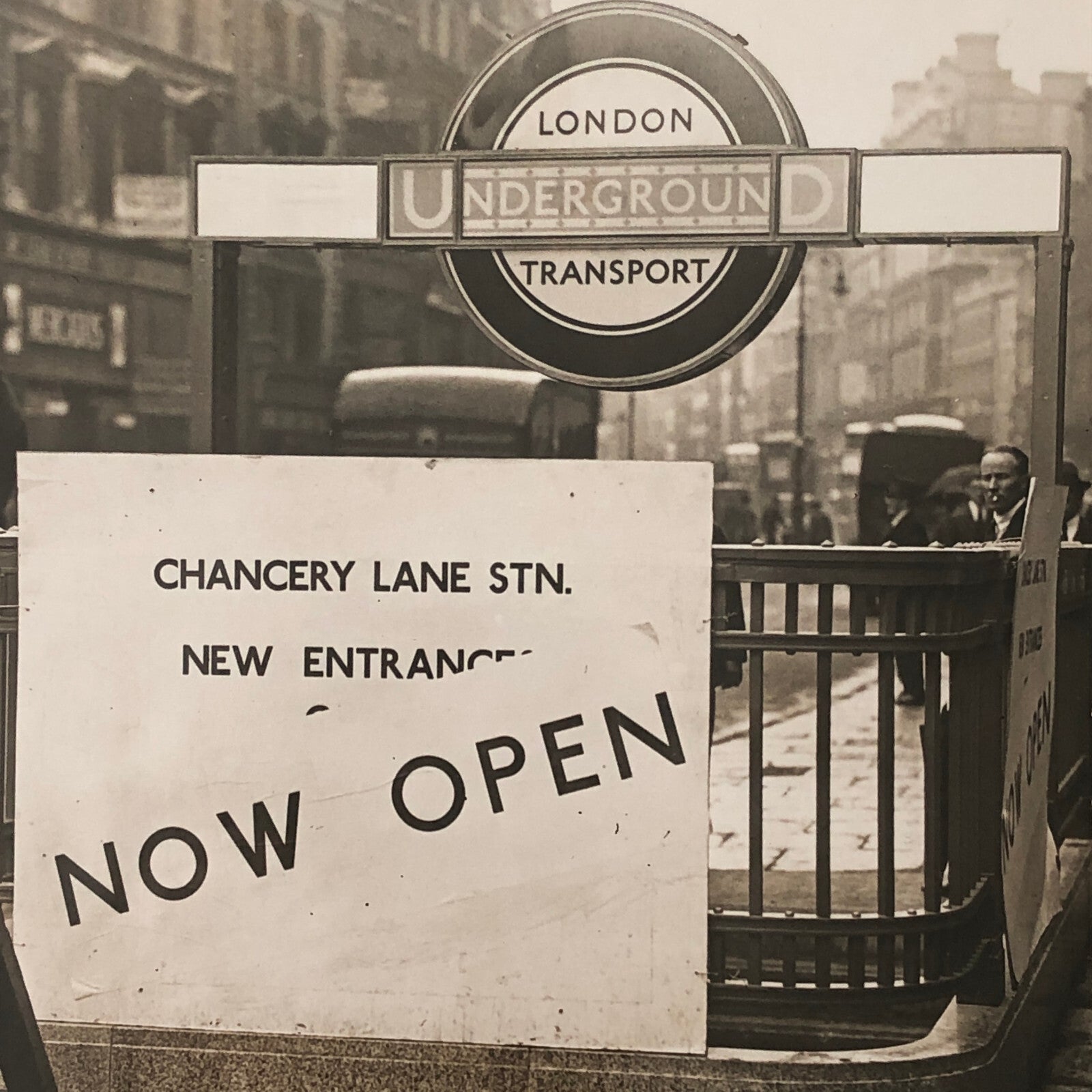 Vintage Press Photo Photograph London Chancery Lane Tube Station Entrance 1934