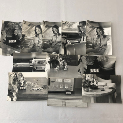 Vintage Product Photography Photo Photograph Lot 11x Digital Car Clock Model