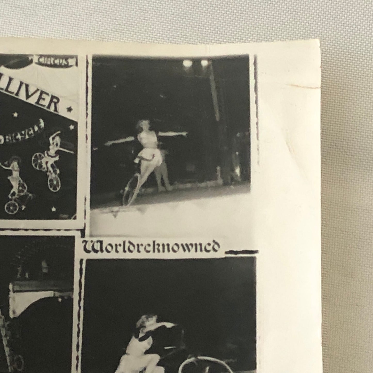 Circus Bicycle Act Performer Photo Photograph Miss Pamela Olliver Vintage