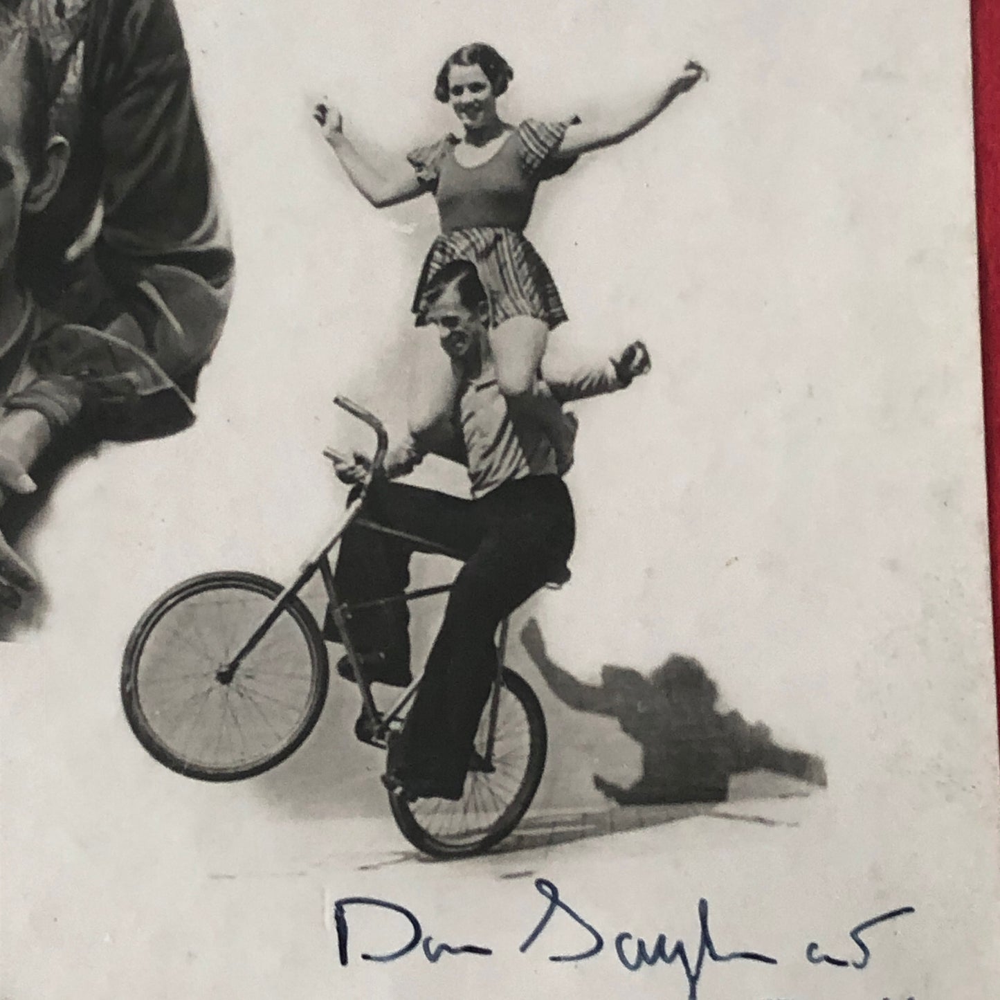 Circus Performer Bicycle Balancing Act Photo Photograph Vintage Dan Sayton Ruth