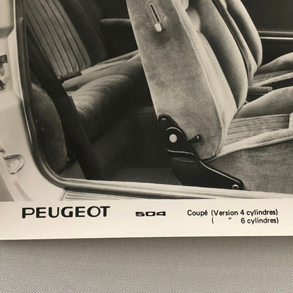 1979 Peugeot 504 Coupe Factory Press Photo Photograph Print Lot of 2