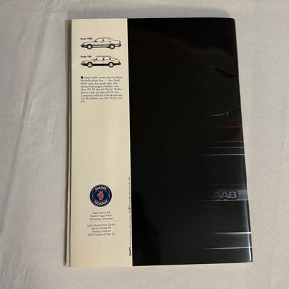 Vintage Saab 900 Car Sales Brochure Catalog 900 Cabriolet 900 Turbo 16S GERMAN