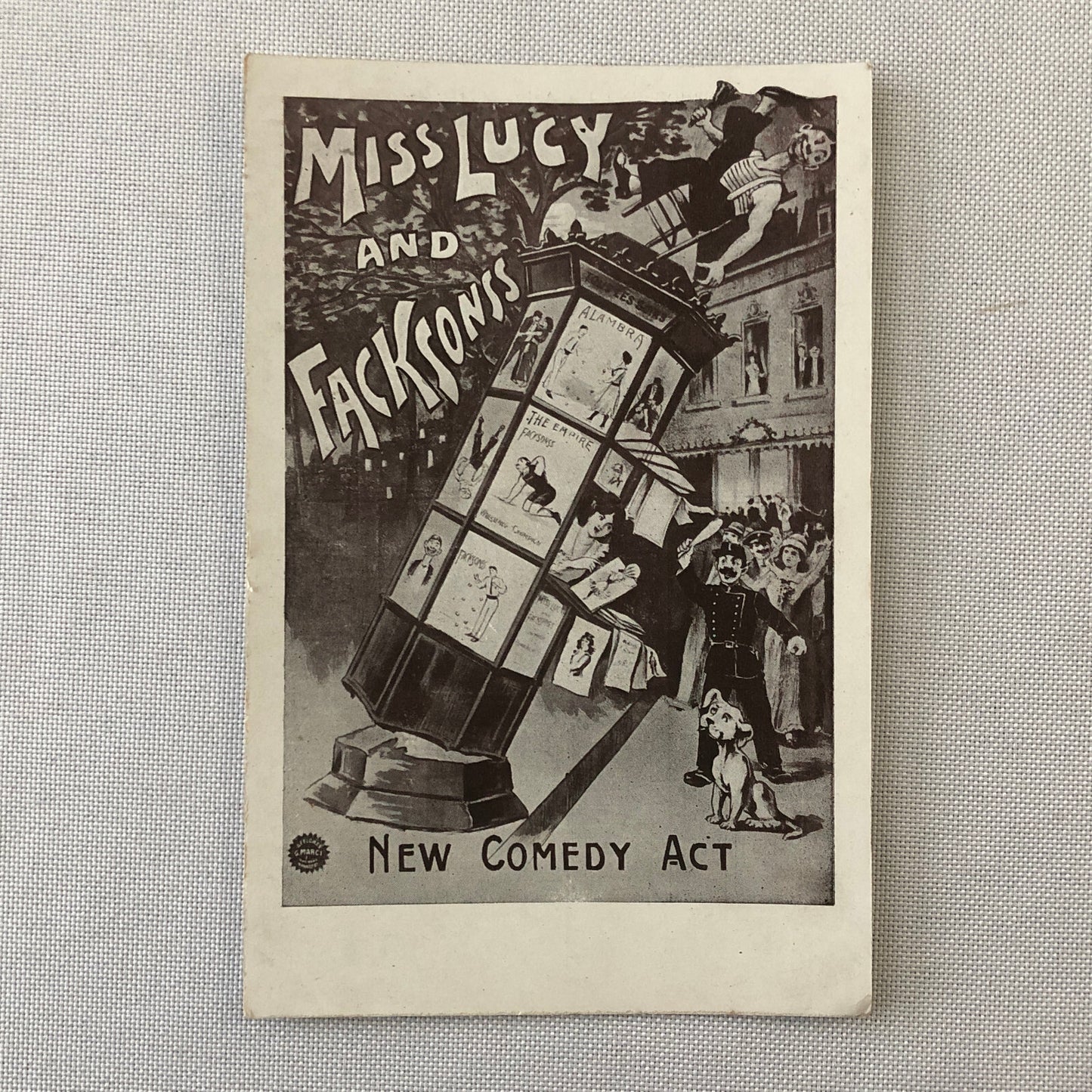 Circus Comedy Act Postcard Post Card Miss Lucy and Facksonss Vintage