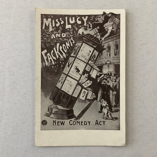 Circus Comedy Act Postcard Post Card Miss Lucy and Facksonss Vintage