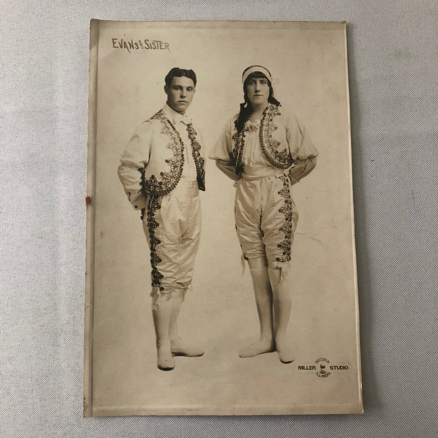 Circus Performer Dancer Acrobat Evans and Sister Photo Photograph Vintage