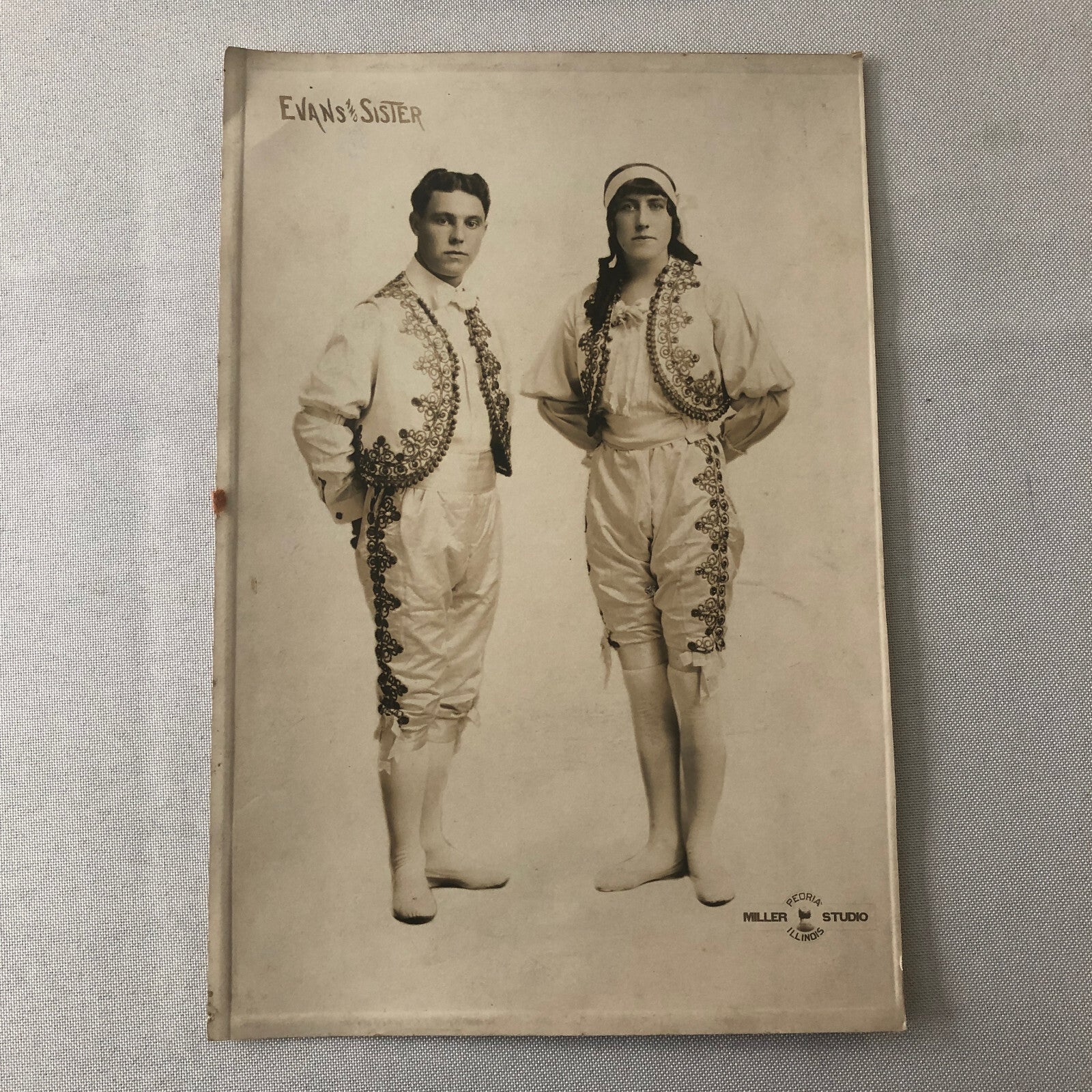 Circus Performer Dancer Acrobat Evans and Sister Photo Photograph Vintage