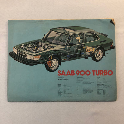 Vintage Saab 900 Magazine Supplement Brochure 1979 ? Saab 900 Turbo +