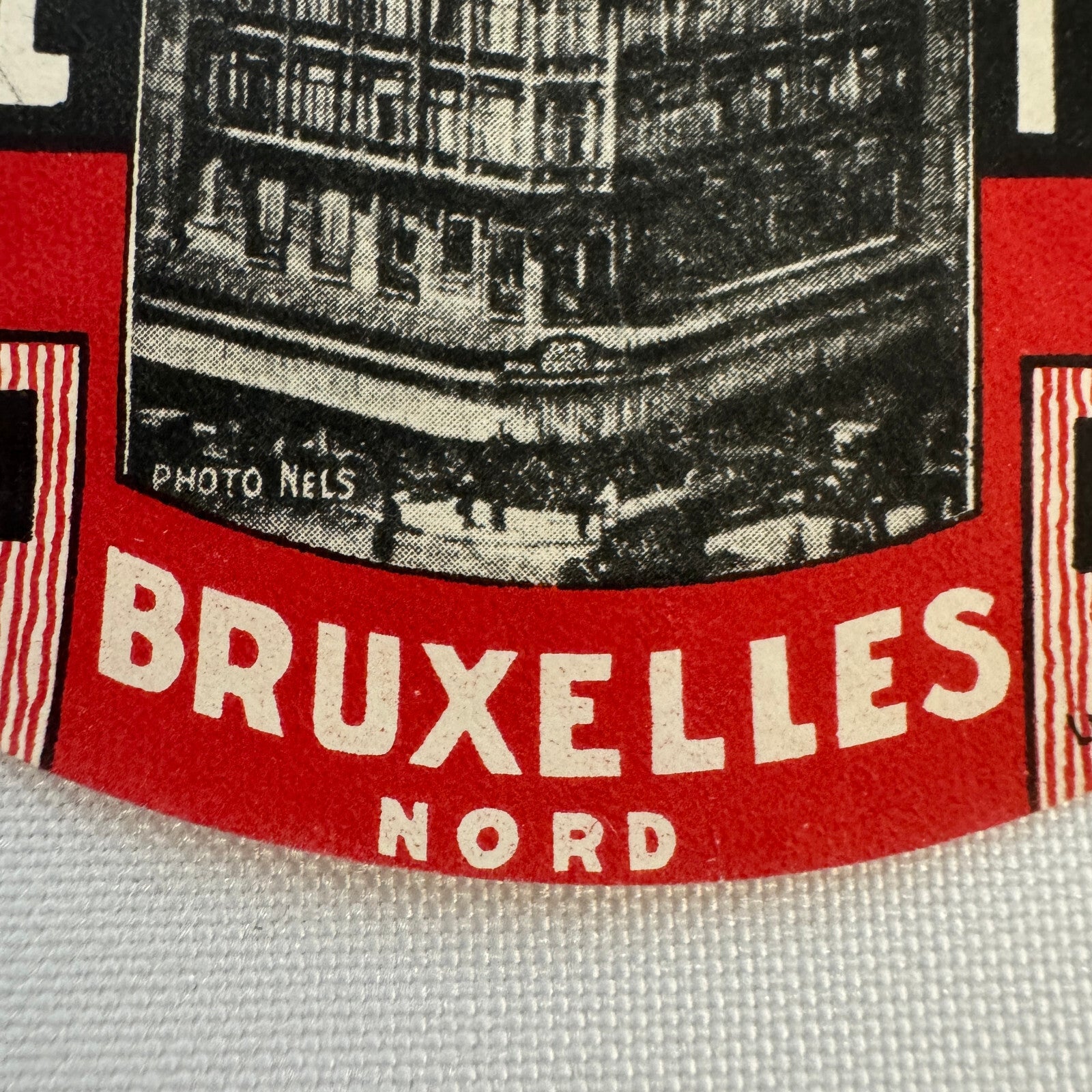 Vintage Travel Luggage Label Cecil Hotel Bruxelles Belgium