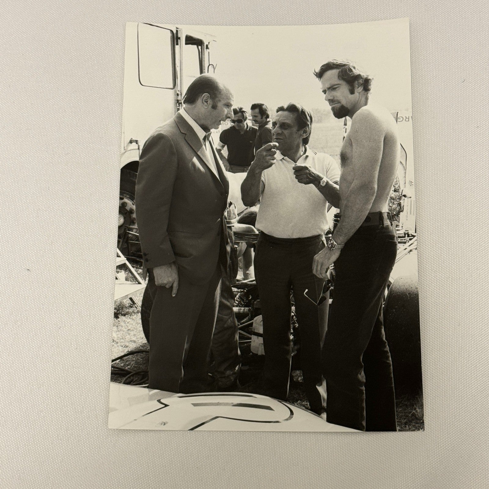 Vintage Racing Photo Juan Manuel Fangio Peter Westbury 1971 Albi F2 Race