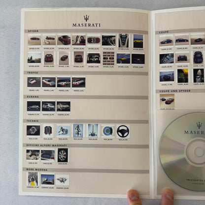2003 Maserati Coupe & Maserati Spyder Press Kit Brochure Photo CD