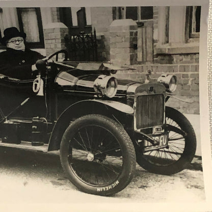 Man in Early Antique Car Automobile Photo Photograph Print 