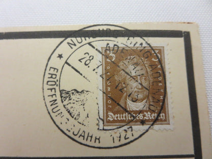 1927 Nurburgring Postage Stamp on Postcard - Rare Original Nurburg Ring Nurnberg