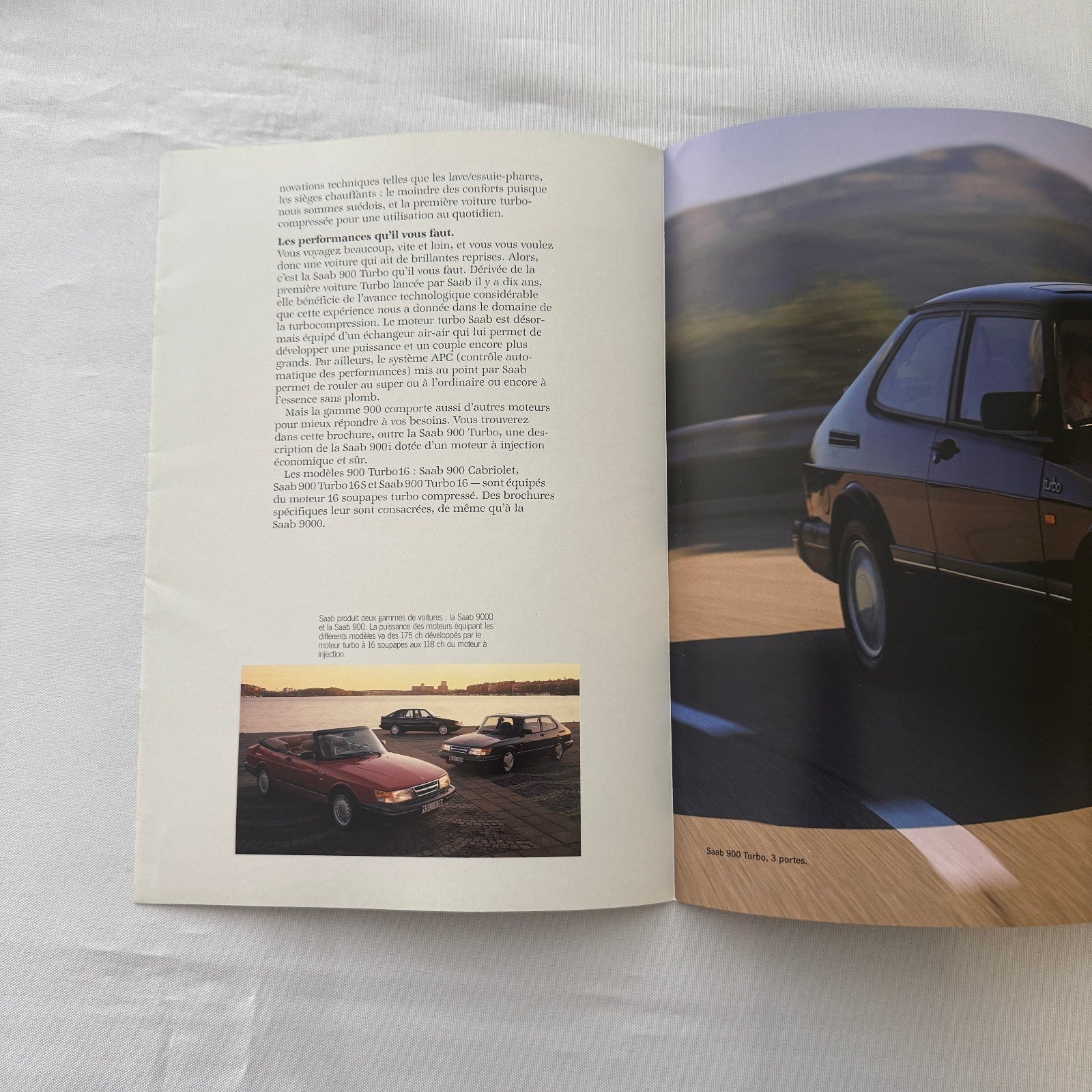 1988 Saab 900i 900 Turbo Car Sales Brochure Catalog Vintage FRENCH European