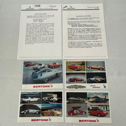 Bertone Press Kit 1998 Lamborghini Miura Countach Lancia Stratos Alfa Romeo +