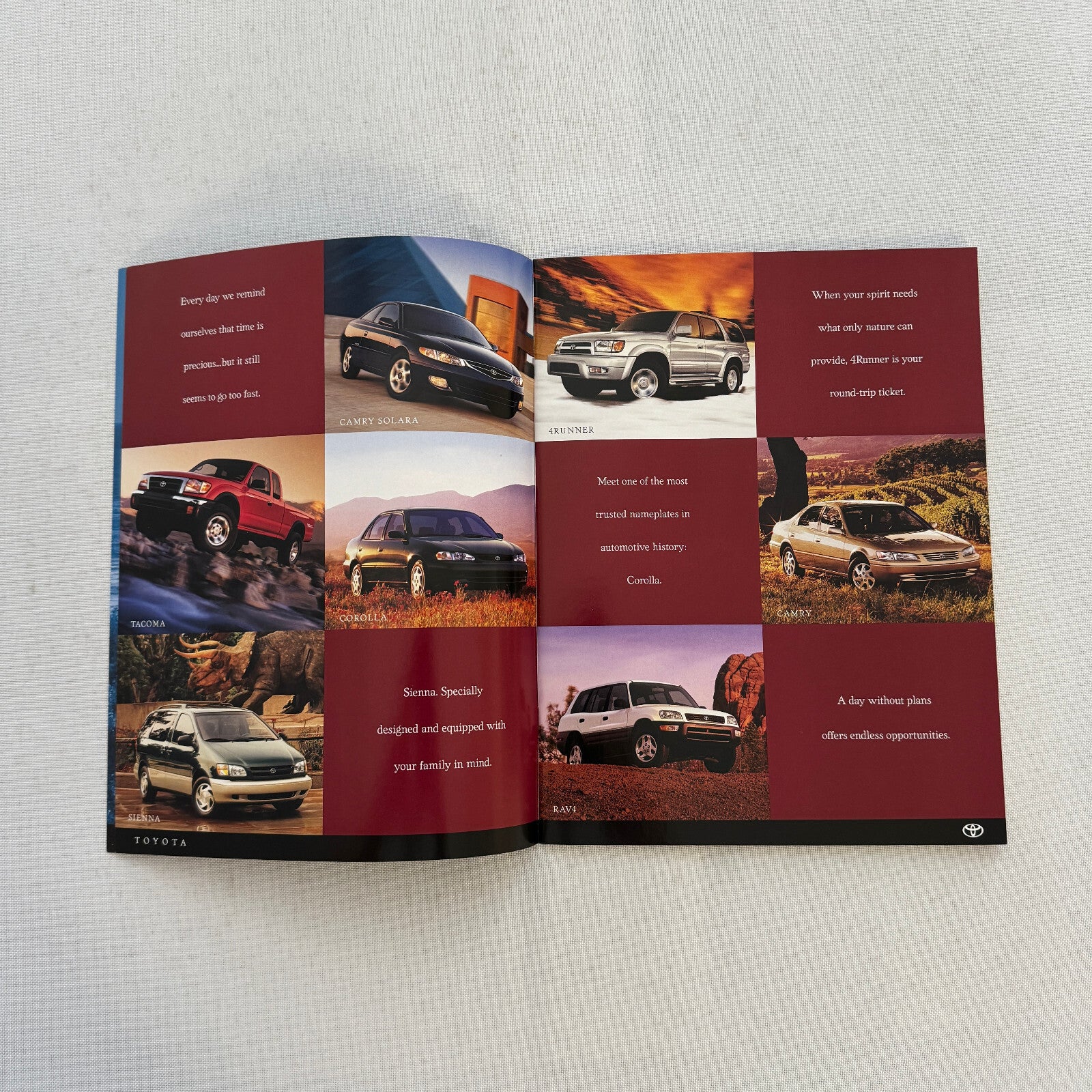 1999 Toyota Sales Brochure Catalog Solara Celica Corolla Tacoma Rav4 LandCruiser