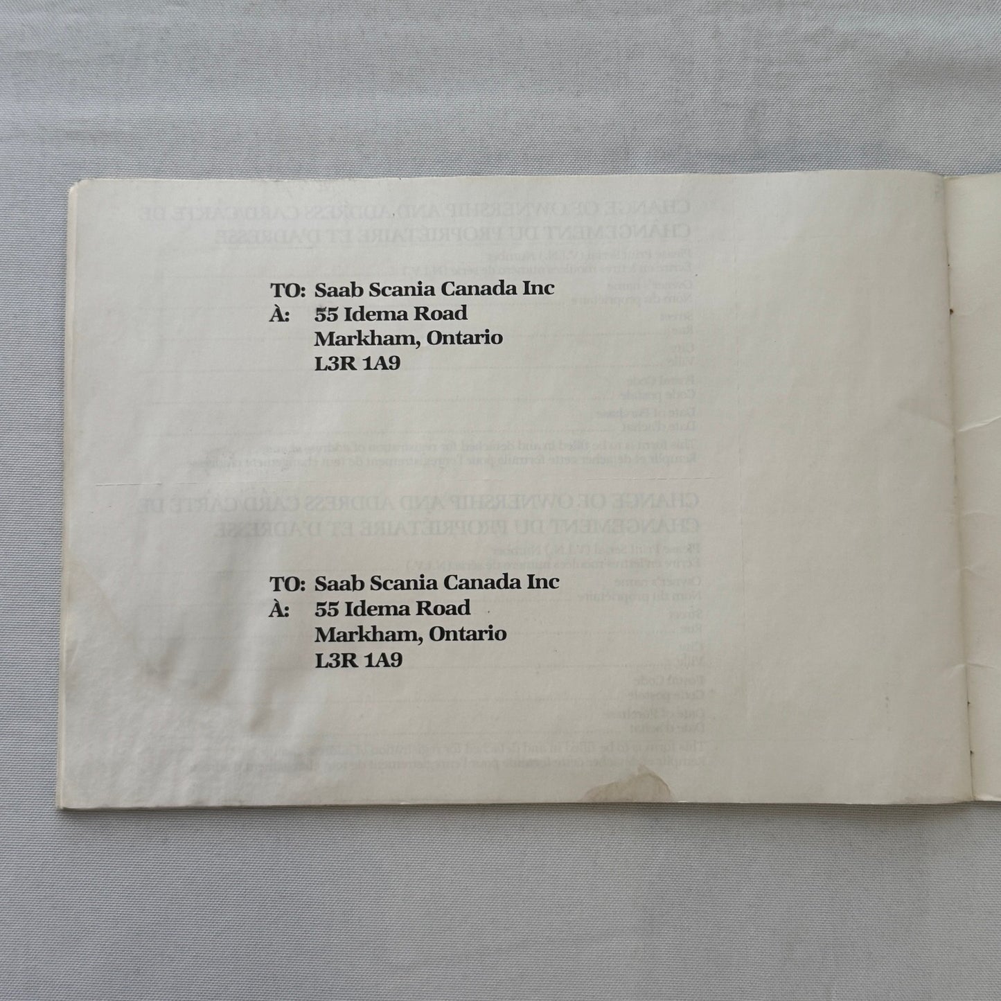1988 Saab 900 Owners Manual Book Pouch Sedan Convertible Vintage Car