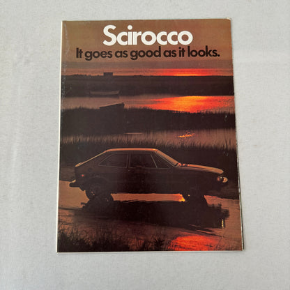 1978 Volkswagen VW Scirocco Car Sales Brochure Poster Advertising